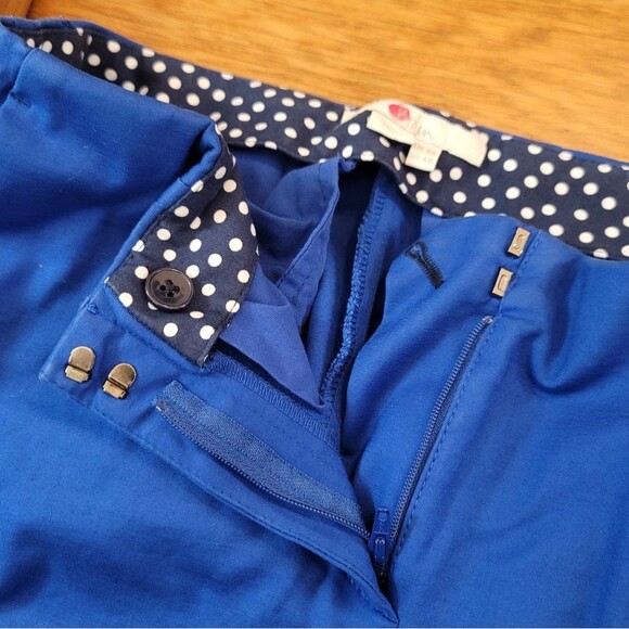 Boden Blue Kensington Turn Up Ankle Cuffed Trouser Pants Size 4 - Picture 5 of 10